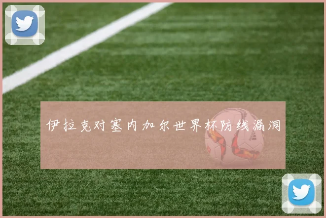 伊拉克对塞内加尔世界杯防线漏洞